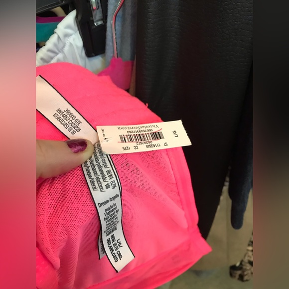 NWT Victorias Secret Dream Angels Corset Bustier Strapless Hot Pink Lace & Mesh - Picture 16 of 16